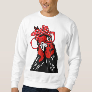 Sweatshirt mignonnes filles poulet avec bandeau de banane et