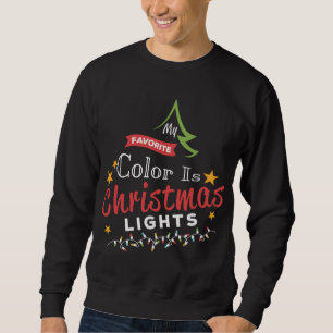 Sweatshirt Mignons pyjamas Noël Ma couleur préférée est le Ch