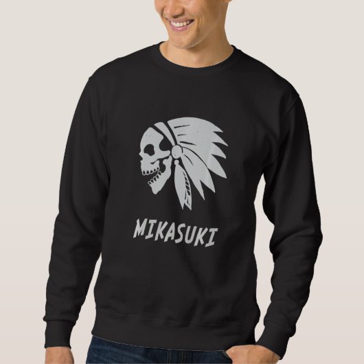 Sweatshirt Mikasuki Native American Indian Born Freedom Evil (Devant)