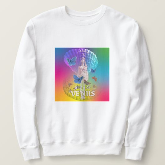 Sweatshirt Mikitiez venus océan butterfies amour olympus (Design devant)