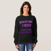 Sweatshirt Militaire Mois Purple Up Hero (Devant entier)