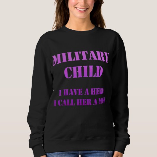 Sweatshirt Militaire Mois Purple Up Hero (Devant)