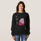 Sweatshirt Milkshake japonais de fraise de cadeau de carton (Devant entier)