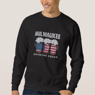 Sweatshirt Milwaukee Drinking Squad Wisconsin Alcoholic Wi Dr