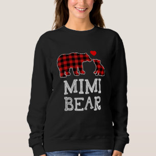 Sweatshirt Mimi Bear Buffalo Plaid Christmas Family Pajama