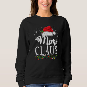 Sweatshirt Mimi Claus Pajama de Noël Famille Correspondant No
