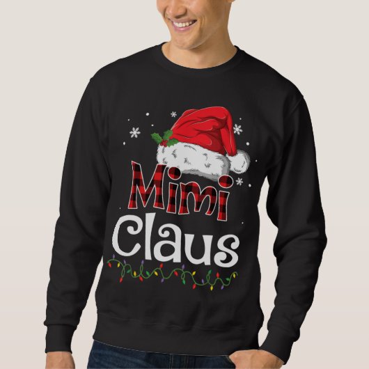 Sweatshirt Mimi Claus Père Noël Rouge Buffle de Noël (Devant)