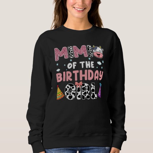 Sweatshirt Mimi Of The Birthday Girl Farming Barnyard Birthda (Devant)