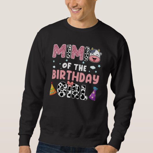 Sweatshirt Mimi Of The Birthday Girl Farming Barnyard Birthda (Devant)