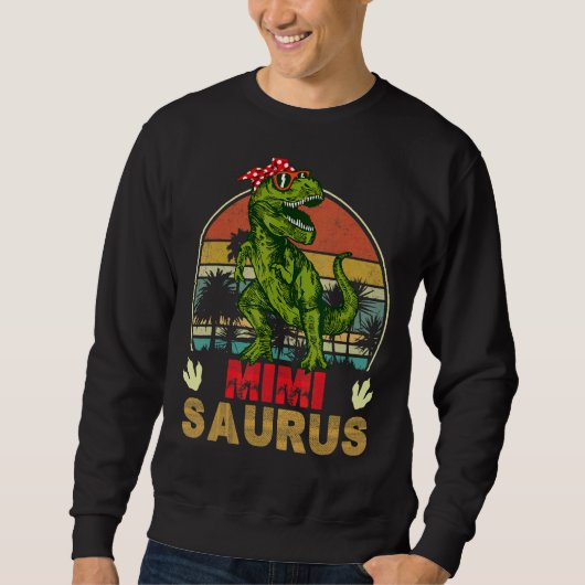 Sweatshirt Mimisaurus rétro vintage Dinosaur Trex (Devant)