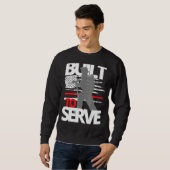 Sweatshirt Mince Red Line Firefighter Ax Construite Pour Serv (Devant entier)
