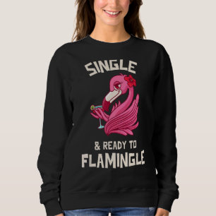Sweatshirt Mingle De Flamant rose Flirté Simple Et Prêt À Fla
