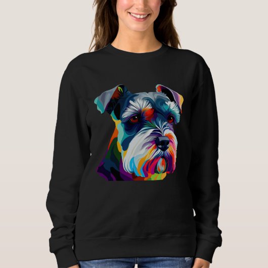 Sweatshirt Mini Schnauzer Schnauzer Pop Miniature Schnauzer (Devant)