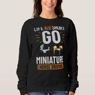 Sweatshirt Miniature Cheval Conduite Panier Selle Wagon Mini