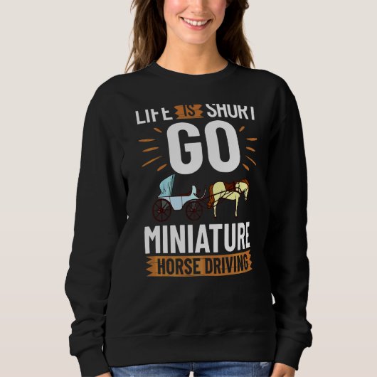 Sweatshirt Miniature Cheval Conduite Panier Selle Wagon Mini (Devant)