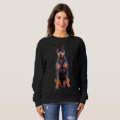 Sweatshirt Miniature Pinscher Chien Maman Papa T Love Puppy P (Devant entier)