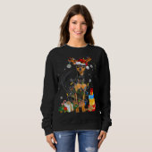 Sweatshirt Miniature Pinscher sapin de Noël Light Pyjama Chie (Devant entier)
