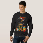 Sweatshirt Miniature Pinscher sapin de Noël Light Pyjama Chie (Devant entier)