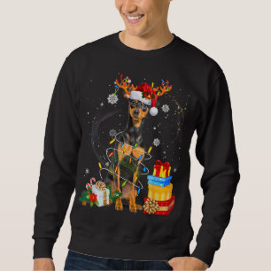Sweatshirt Miniature Pinscher sapin de Noël Light Pyjama Chie