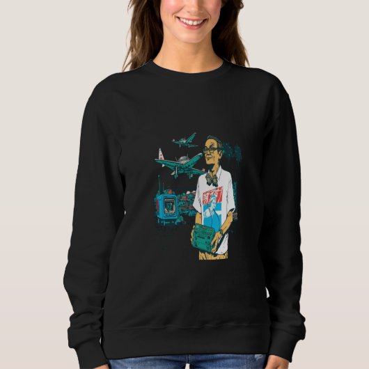 Sweatshirt Miniature Plane Cool Retro Radio Controlled Planes (Devant)