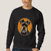 Sweatshirt Miniature Schnauzer Dog Breed with Design (Devant)