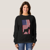 Sweatshirt Miniature Schnauzer Patriotic All American USA Fla (Devant entier)