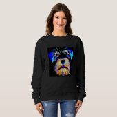 Sweatshirt Miniature schnauzer puppy cute pup doggy schnauzer (Devant entier)