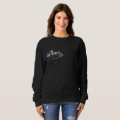 Sweatshirt Minimal December Birthday Floral Black Typography (Devant entier)