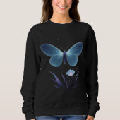 Sweatshirt Minimal Night Butterfly Vector – Soft Glow Illustr (Devant)