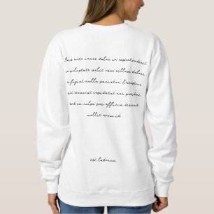 Sweatshirt Minimal Script Écriture Manuscrite Élégante Esthét