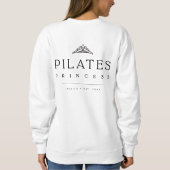 Sweatshirt Minimalist Black and White Simple Pilates Princess (Dos)