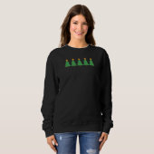Sweatshirt Minimalist Christmas Tree Lineup Simple Holiday (Devant entier)