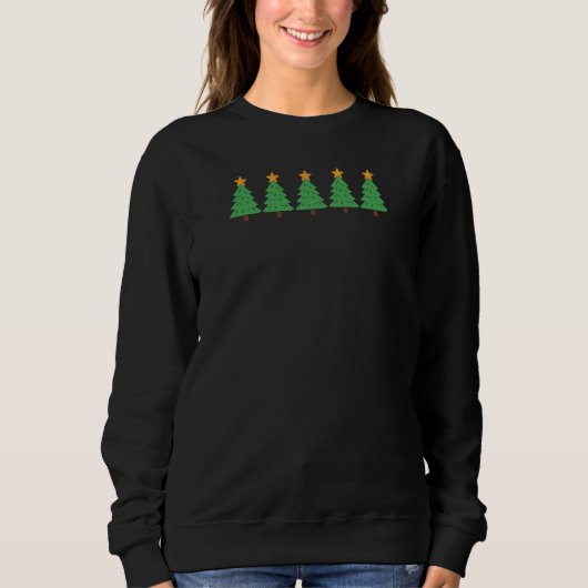 Sweatshirt Minimalist Christmas Tree Lineup Simple Holiday (Devant)