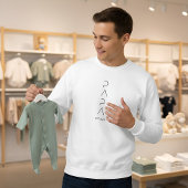 Sweatshirt Minimalist Dad to Be Shirt, Simple Fatherhood 