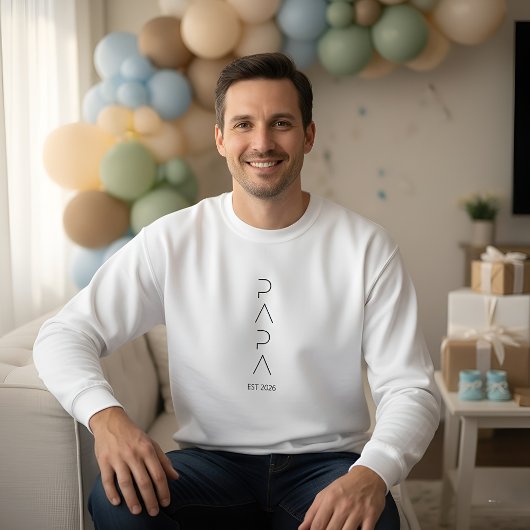 Sweatshirt Minimalist Dad to Be Shirt, Simple Fatherhood 