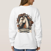 Sweatshirt minimalist drawing of a horse (Dos)