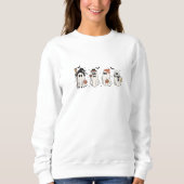 Sweatshirt Minimalist Halloween Ghost Squad | Cute Spooky (Devant)