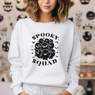 Sweatshirt Minimaliste Cute Éffrayant Squad Halloween Sweatsh