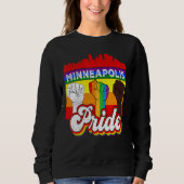 Sweatshirt Minneapolis Pride Arc-en-ciel Gay pride Drapeau Lg (Devant)