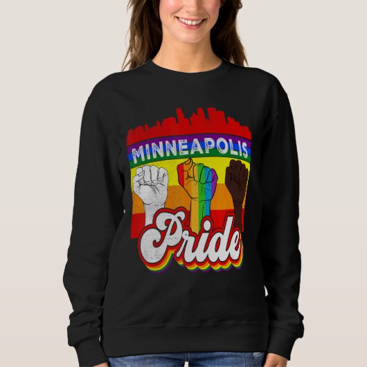 Sweatshirt Minneapolis Pride Arc-en-ciel Gay pride Drapeau Lg (Devant)