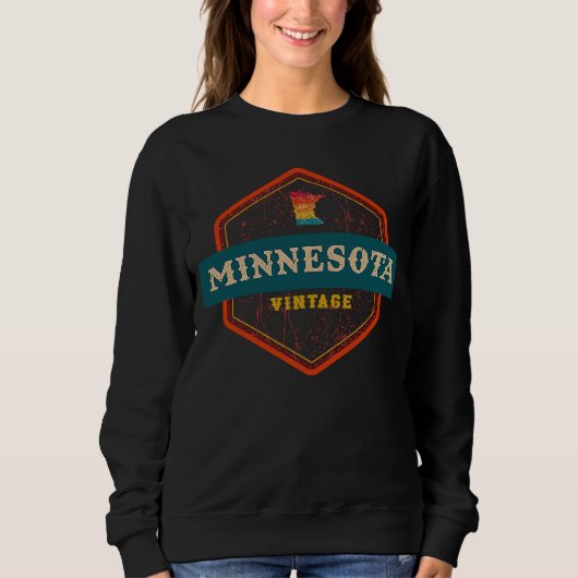 Sweatshirt Minnesota MN Graphic Souvenir Love Distressed Stat (Devant)