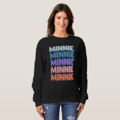 Sweatshirt Minnie Texte Répété Moderne (Devant entier)
