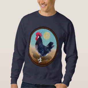 Sweatshirt Minorque Rooster Vintage Oval