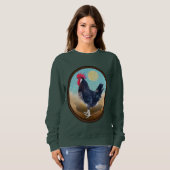 Sweatshirt Minorque Rooster Vintage Oval (Devant entier)