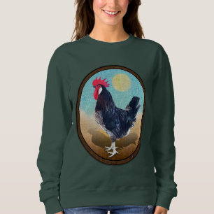 Sweatshirt Minorque Rooster Vintage Oval