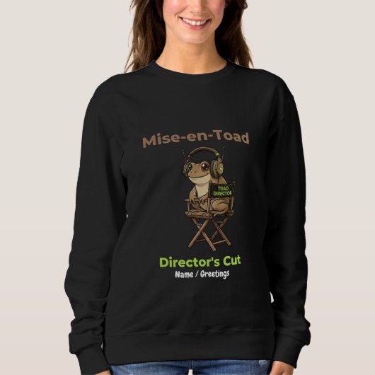 Sweatshirt Mise-en-Toad Director’s Cut Cinéma Pun Toad Art (Devant)