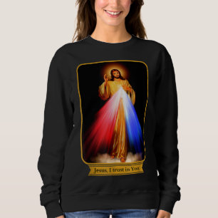 Sweatshirt Miséricorde Divine Jésus J'Ai Confiance En Toi Cat