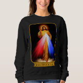 Sweatshirt Miséricorde Divine Jésus J'Ai Confiance En Toi Cat (Devant)