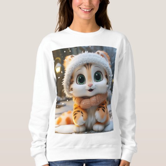 Sweatshirt Misha - Un léopard des neiges moelleux (Devant)