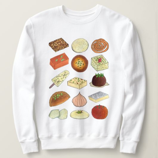 Sweatshirt Mithai Indian Sweets confiserie Desserts Inde (Design devant)